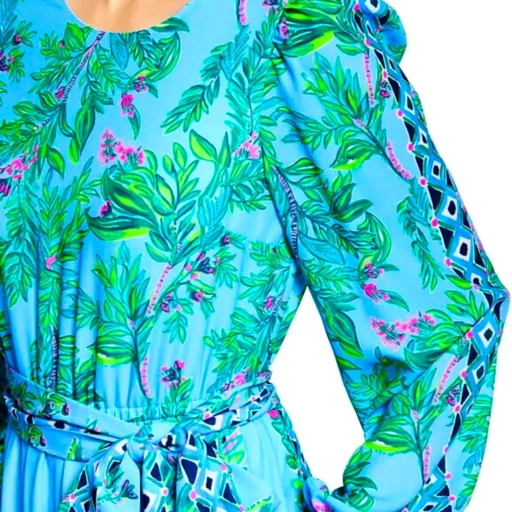 NWT LILLY PULITZER 2,4 CHYANNA PORTO BLUE BAMBOO FOREST New in original package - Picture 6 of 9